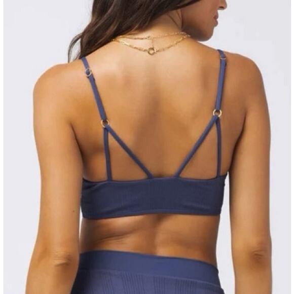 L*Space Siren Bikini Top in Slate Blue/Gray Size DD NWT Wired V - Picture 2 of 6